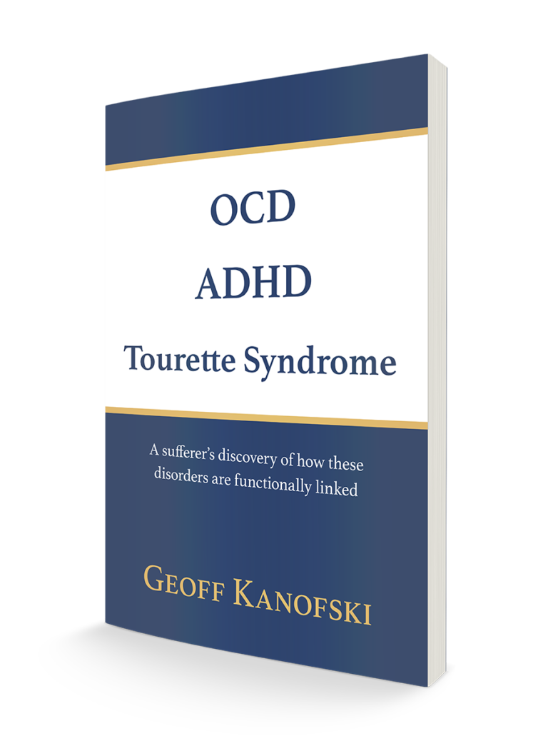 Geoff Kanofksi's autobiography book cover OCD, ADHD and Tourette Syndrome